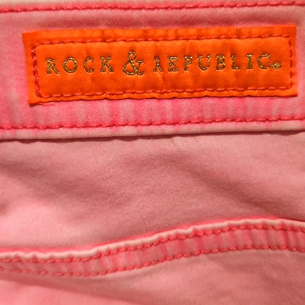 Rock & Republic Pink Jeans sz 16 - Picture 2 of 12